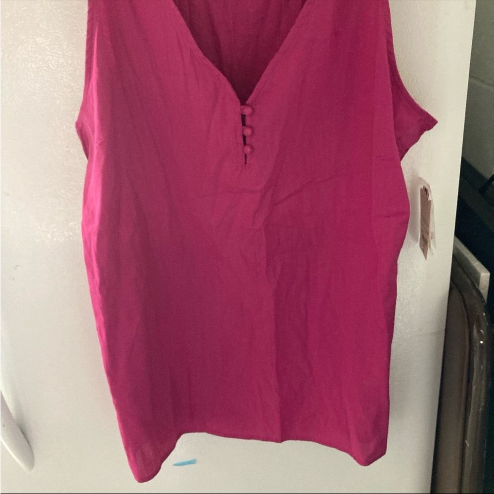 St. John's Bay Fuchsia Tank Top - Picture 3 of 7